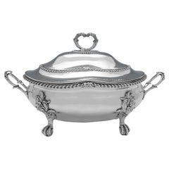 Rococo George III Sterling Silver Soup Tureen, Herne & Butty, London, 1766