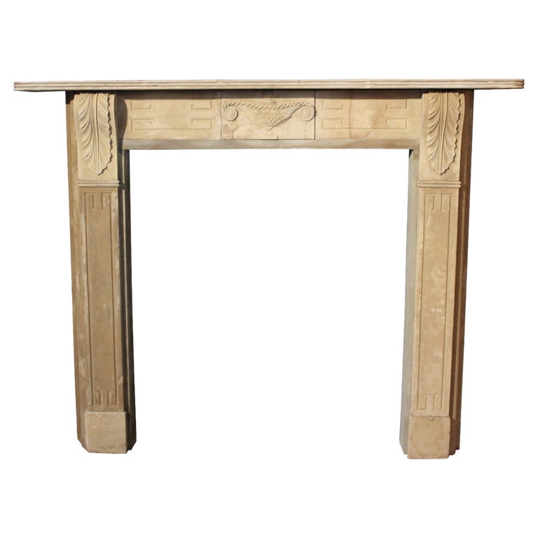 Antique Carved Regency Sandstone Mantel For Sale at 1stDibs