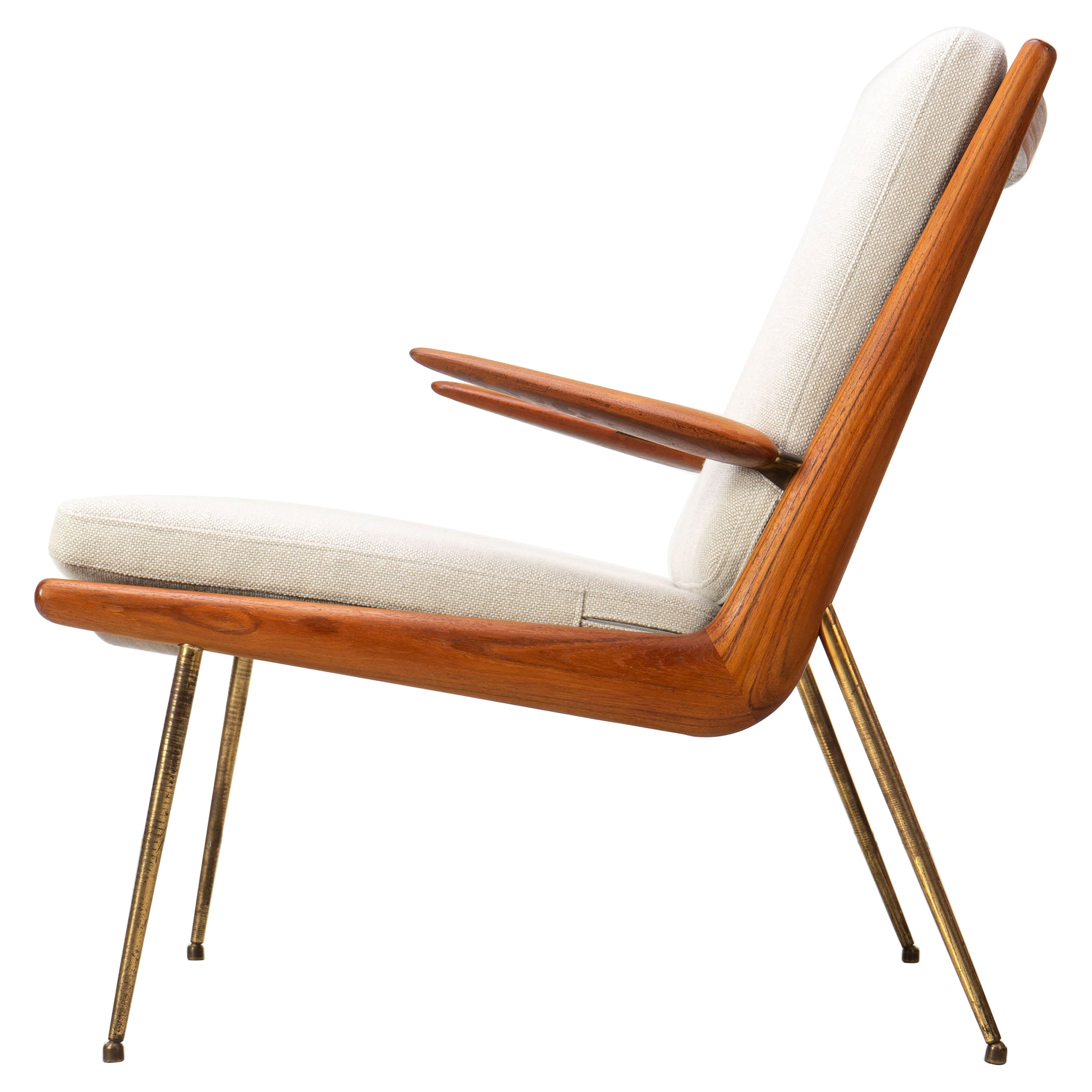 1950s Danish "Boomerang" Chair FD134 by Peter Hvidt & Orla Molgaard Nielsen, F&D For Sale