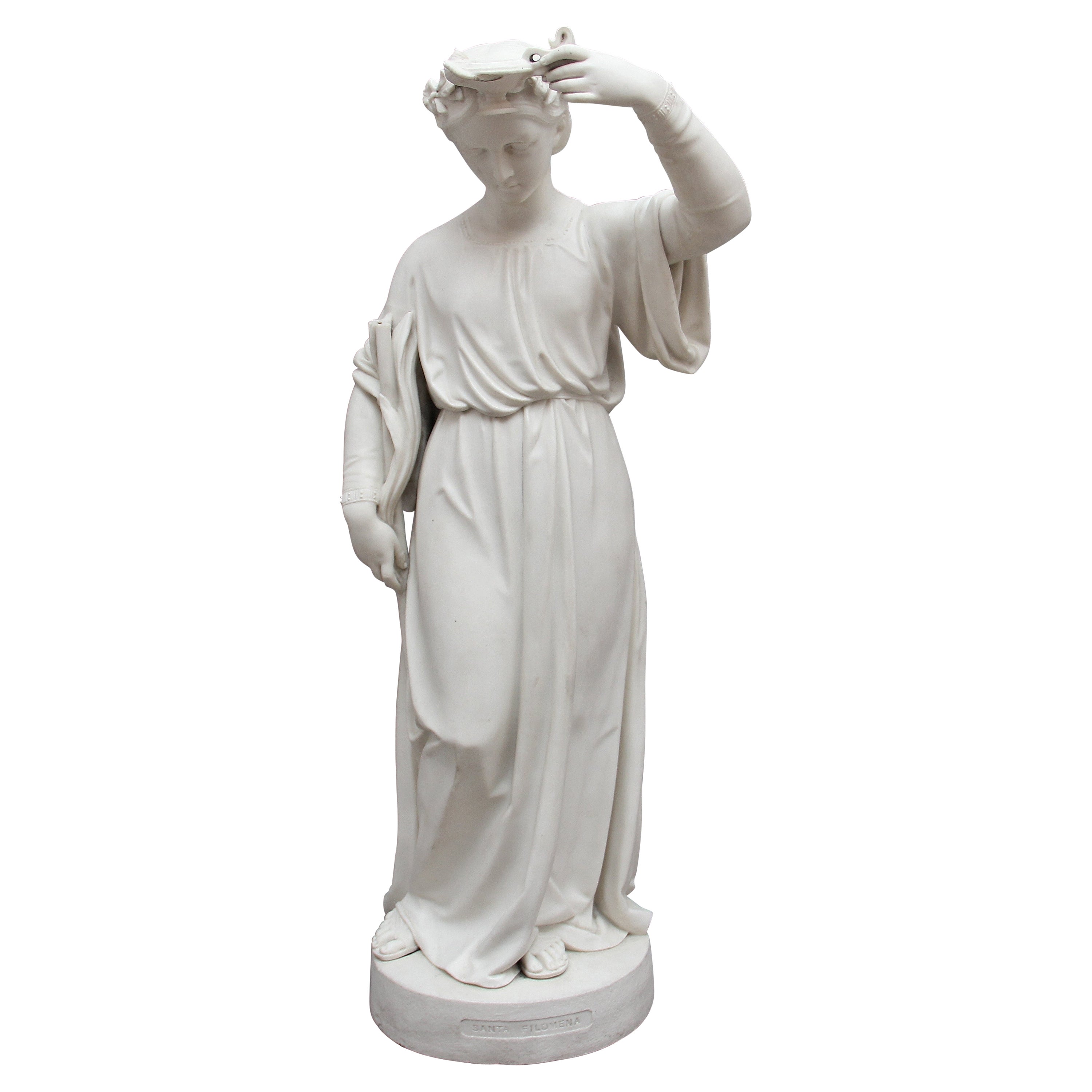 19th Century Parian Figure of the Lady with the Lamp