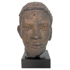 Antique Early 20th Century French Cast Bronze Bust of a Man, Around 1920