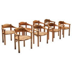 Rainer Daumiller Pine Carver Chairs, Denmark, 1970s