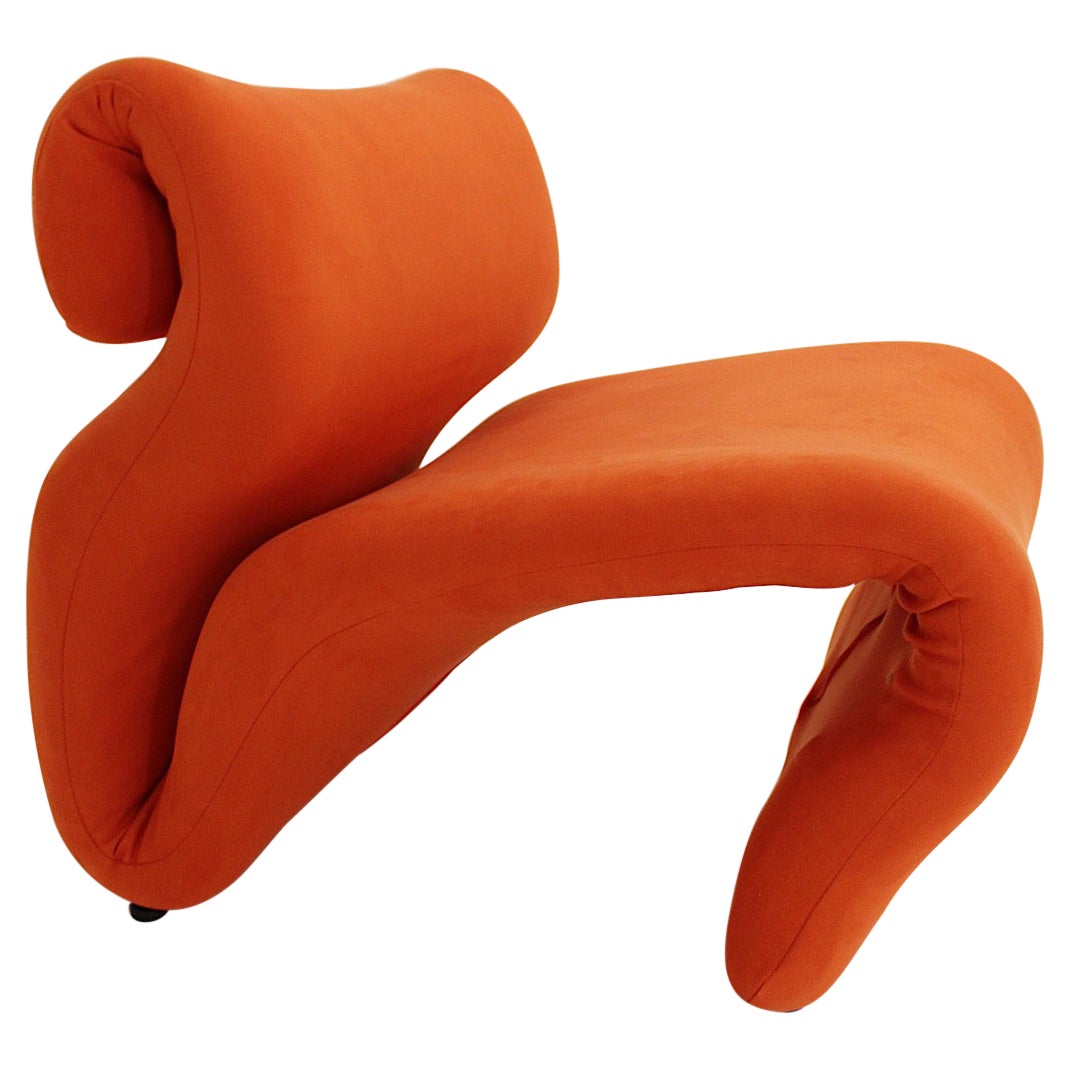 Space Age Vintage Sculptural Orange Etcetera Chair by Jan Ekselius 1970s Sweden
