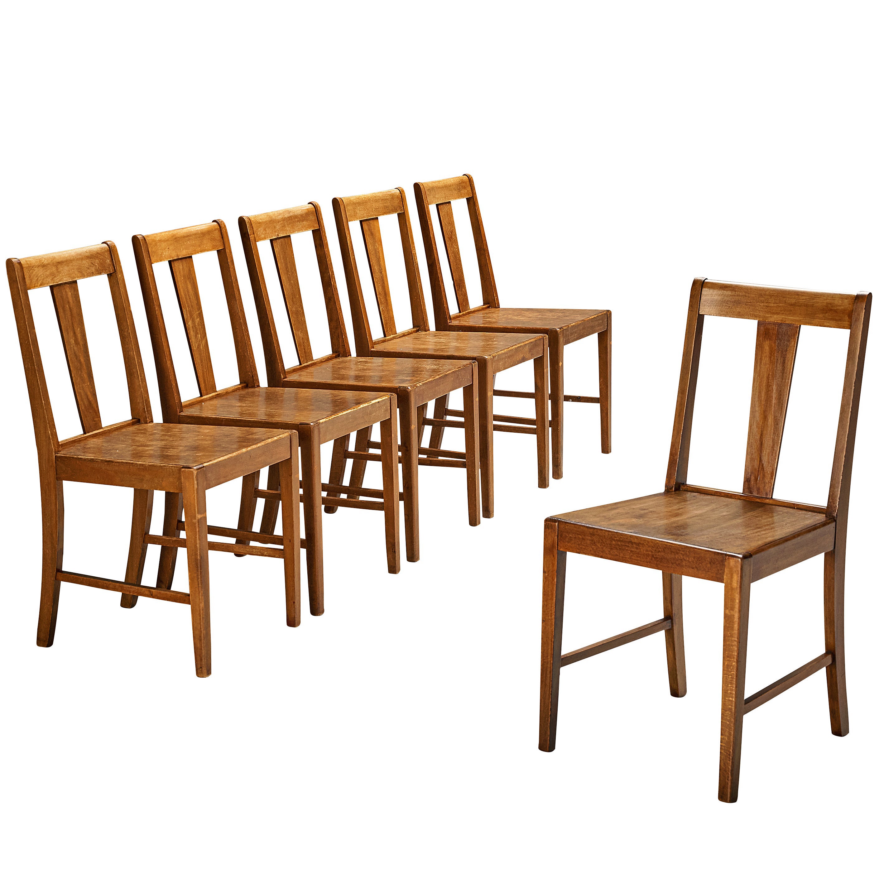 Niederländische Esszimmerstühle aus Holz