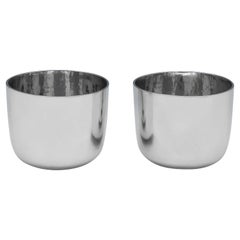Victorian Antique Sterling Silver Pair of Tumbler Cups, London 1895