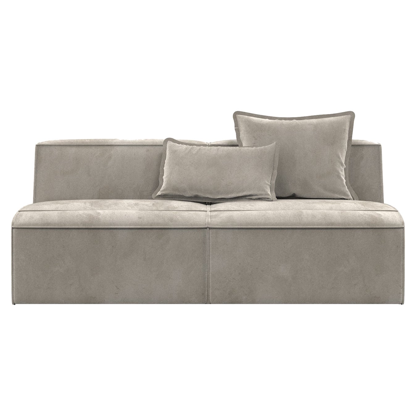 Infinito Small Gray Sofa by Lorenza Bozzoli For Sale