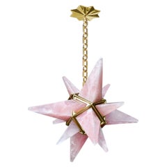 Star18 Pink Star Rock Crystal Chandelier by Phoenix