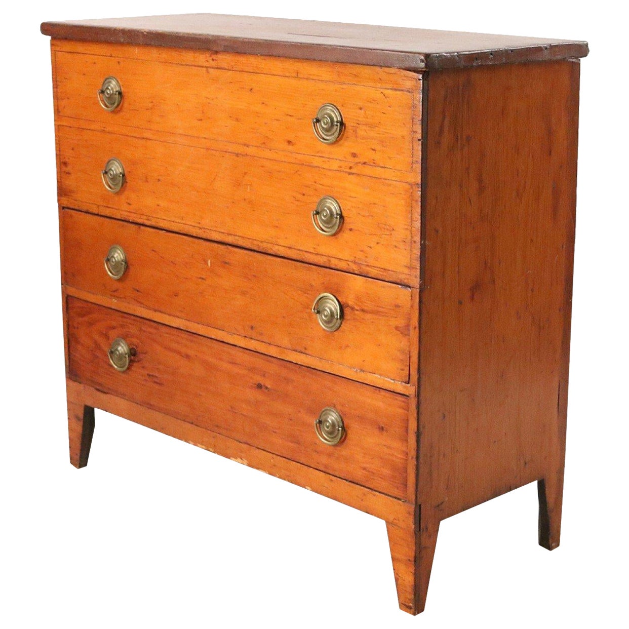 American Country Mid-Century Four Drawer Chest of Drawers