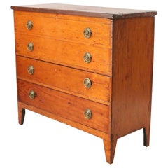 American Country Mid-Century Four Drawer Chest of Drawers