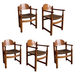 Lot de 5 chaises à manger "Padova" de Hank Lowenstein