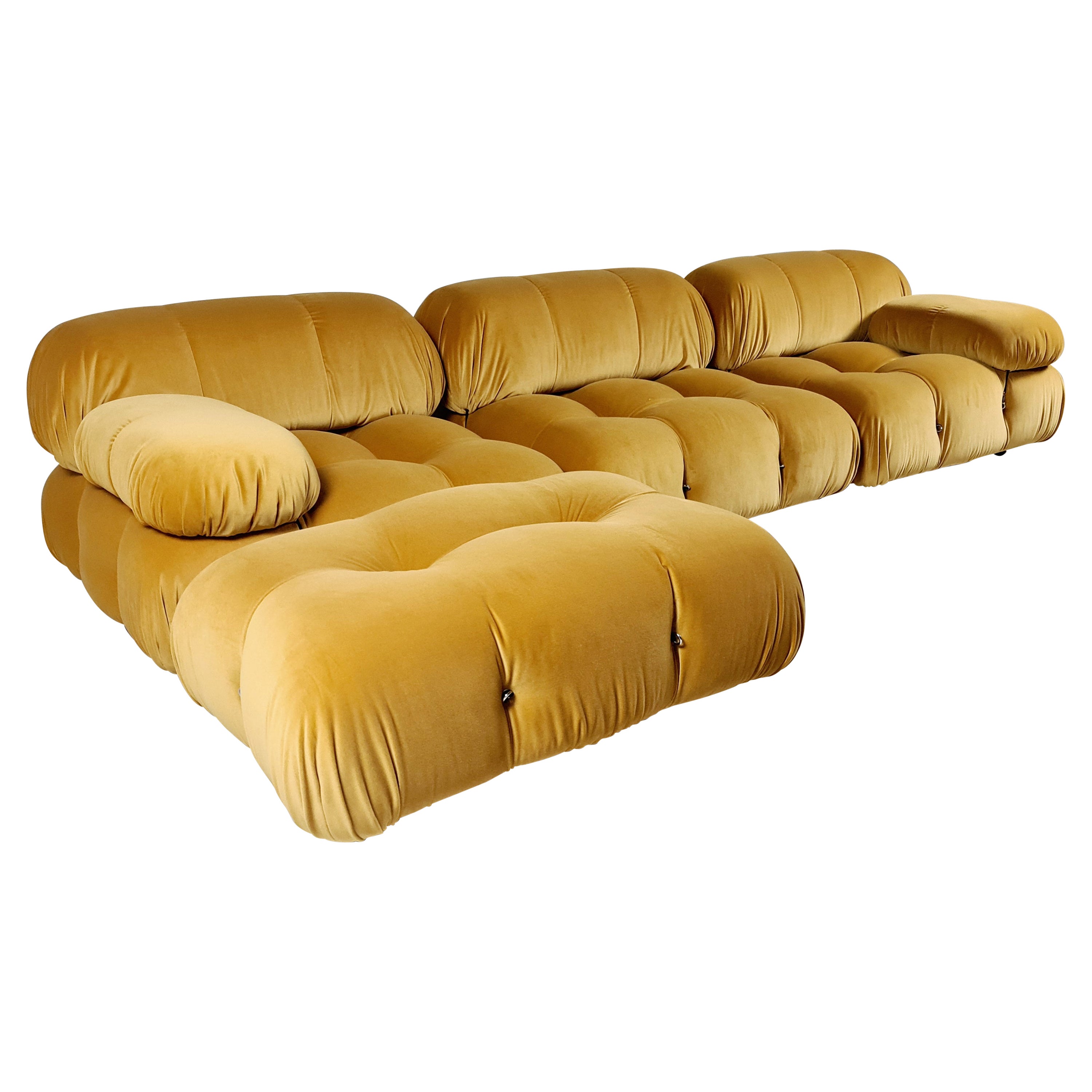 Camaleonda Sofa in Pierre Frey velvet by Mario Bellini for C&B Italia, 1970's