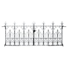 Antique Reclaimed Wrought Iron Driveway Gates