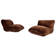 Set of 2 Gena Lounge Chairs by Claudio Vagnoni for 1P Italy, 1969
