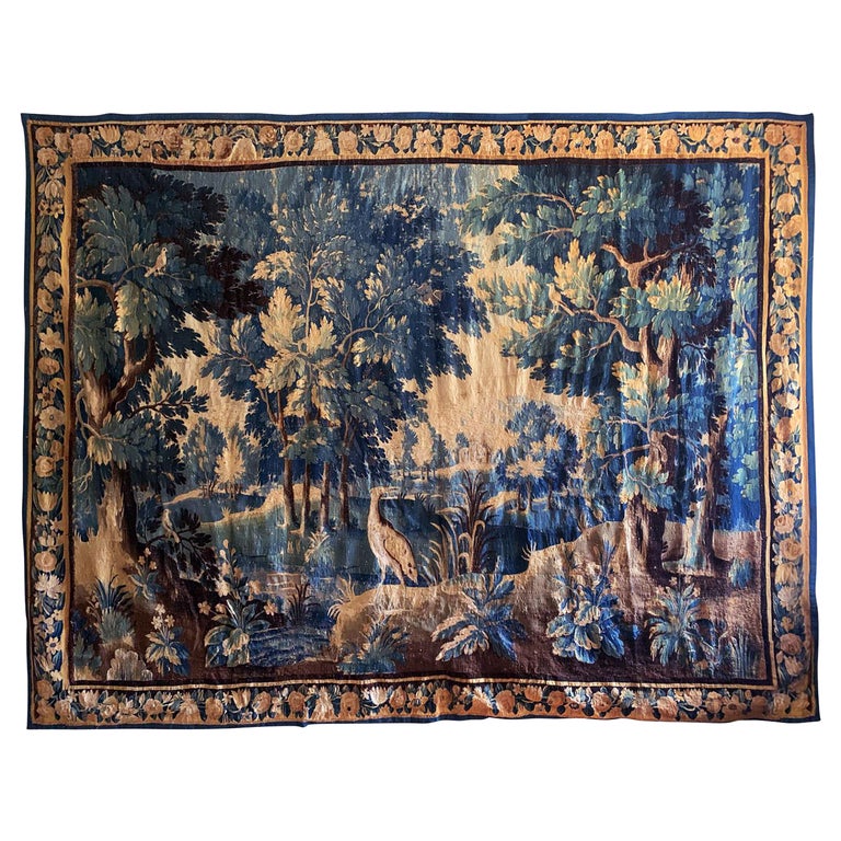17th Century Flemish Verdure Tapestry For Sale