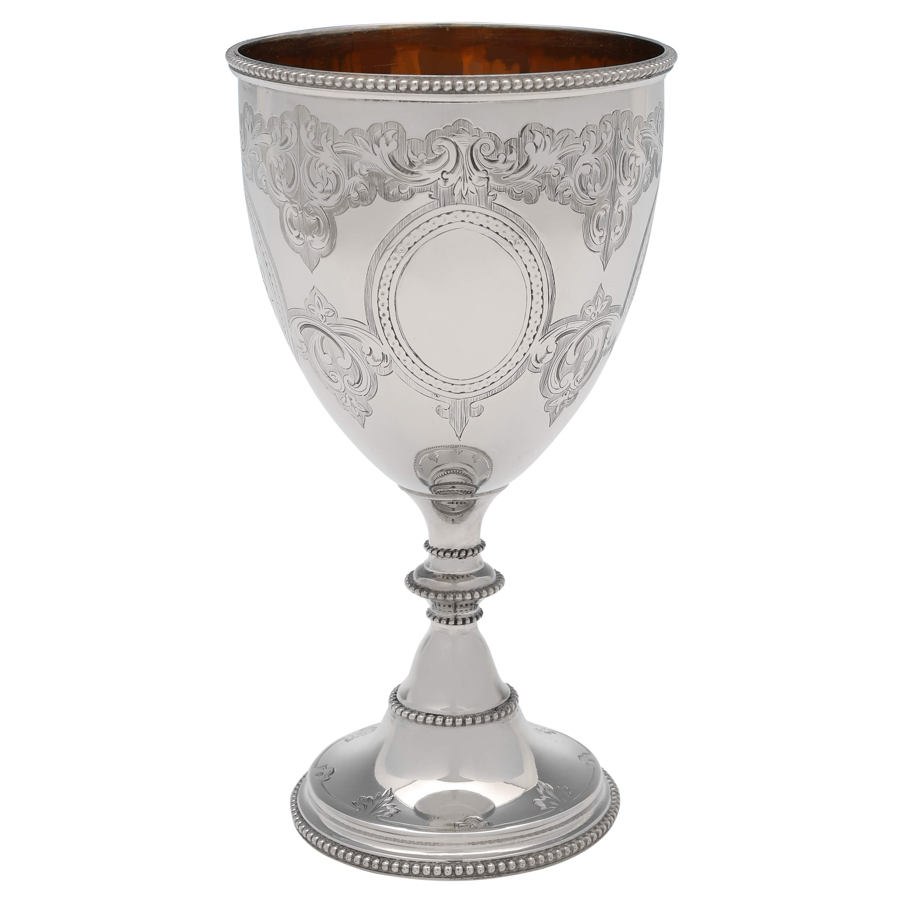 Victorian Antique Sterling Silver Goblet, London 1861, Henry Wilkinson