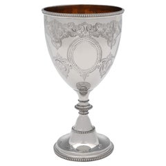 Coupe victorienne ancienne en argent sterling, Londres 1861, Henry Wilkinson