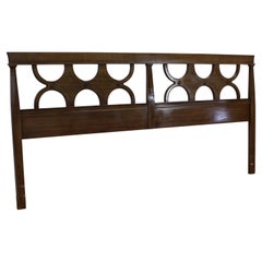 Mid-Century Hollywood Regency King Size Bed/Headboard