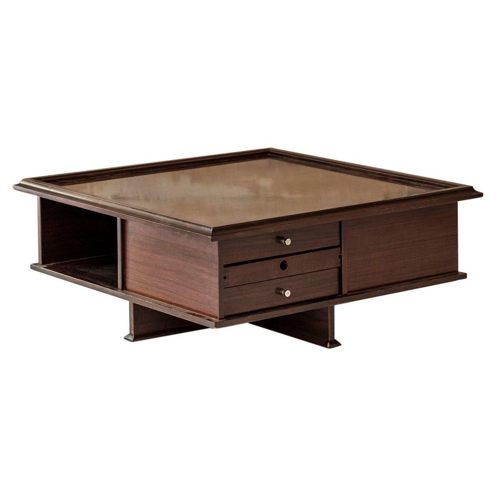 Squared Italian Midcentury Coffee Table