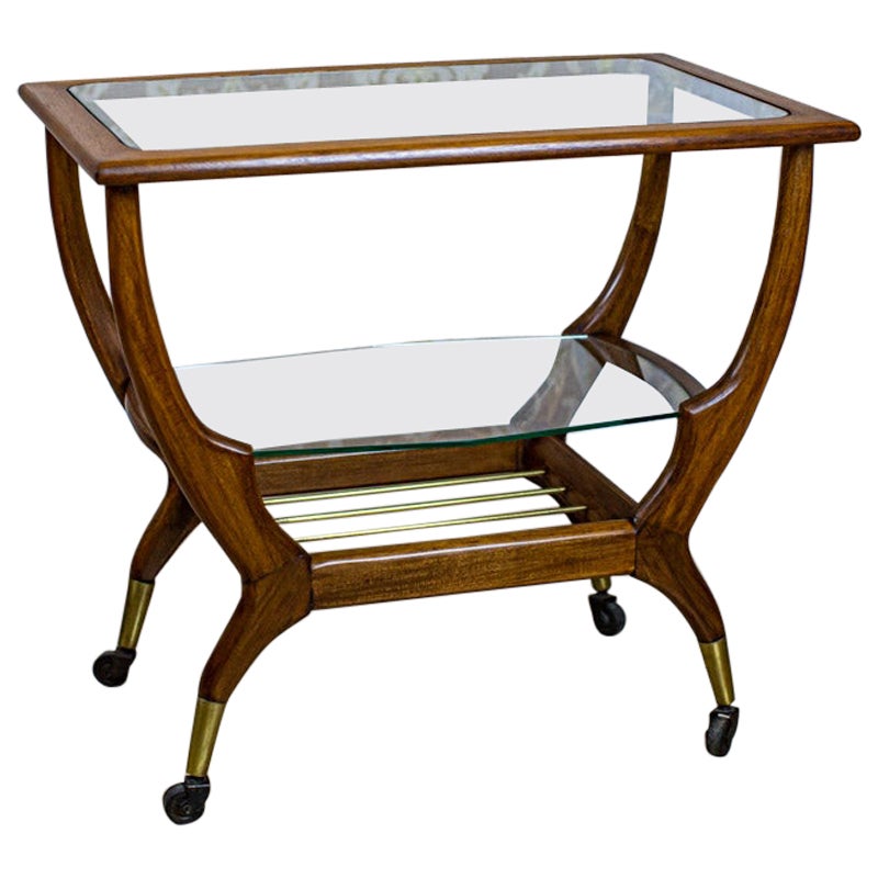 20th-Century Coffee Table with Glass Top