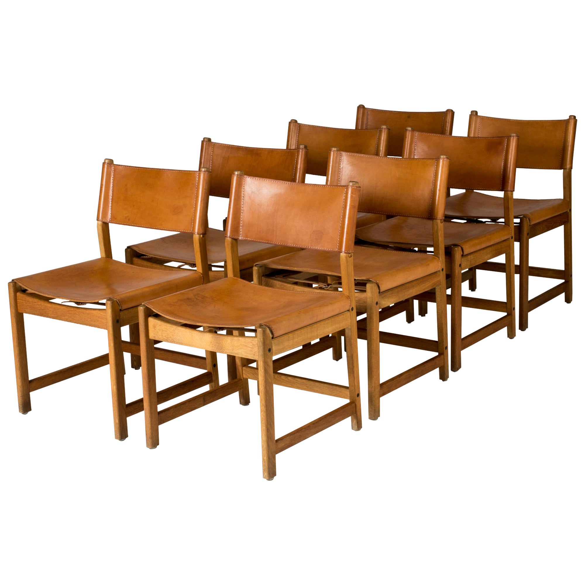 Set of Eight Oak Dining Chairs by Kurt Østervig for Sibast, Denmark, 1960s