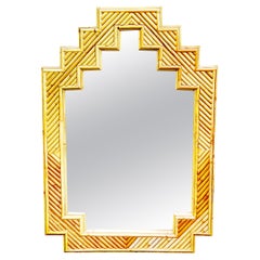 Bamboo Mirror From Italy Vivai Del Sud  Style  Mid 20th Century