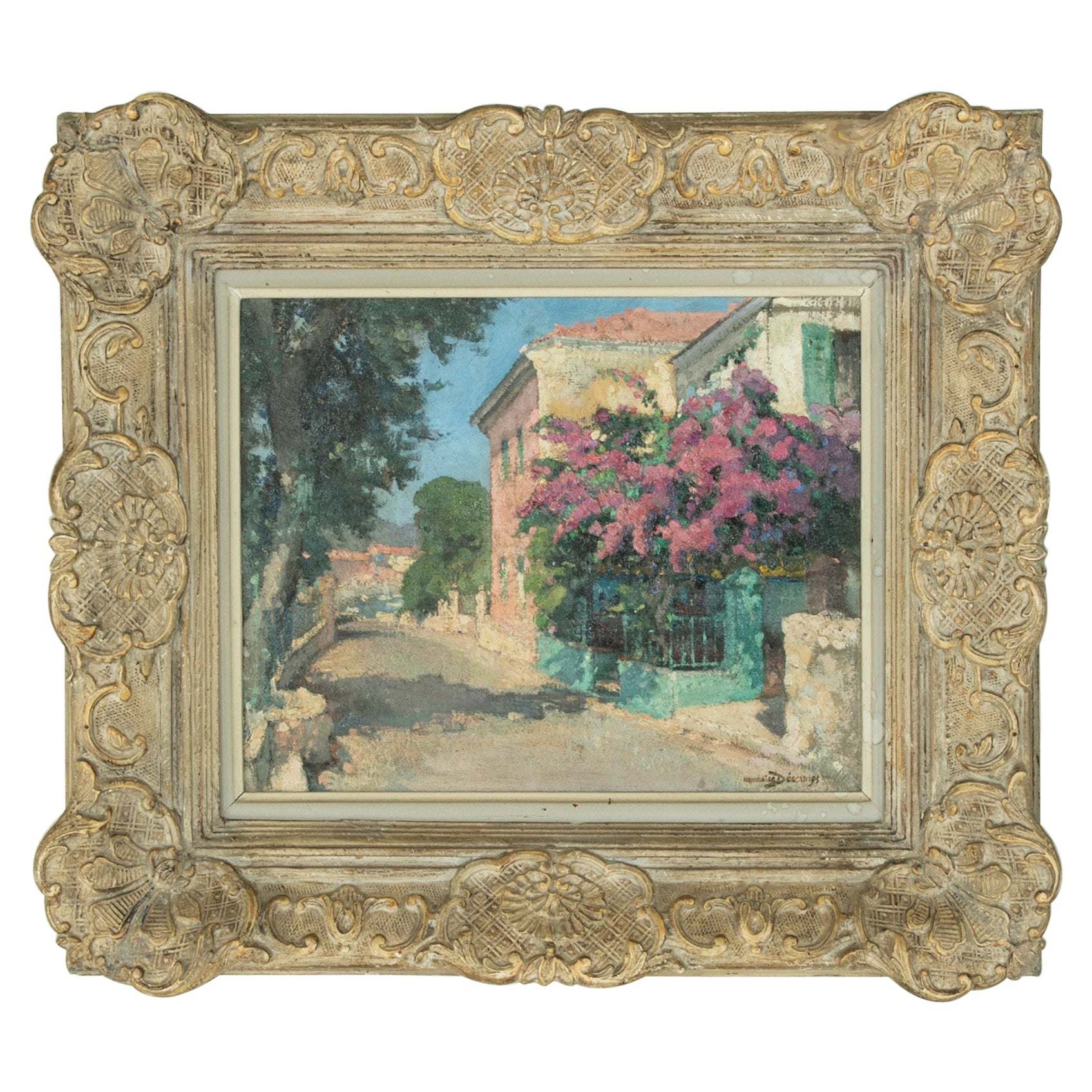 Early 20th Century French Signed Oil on Canvas Painting in Montparnasse Frame