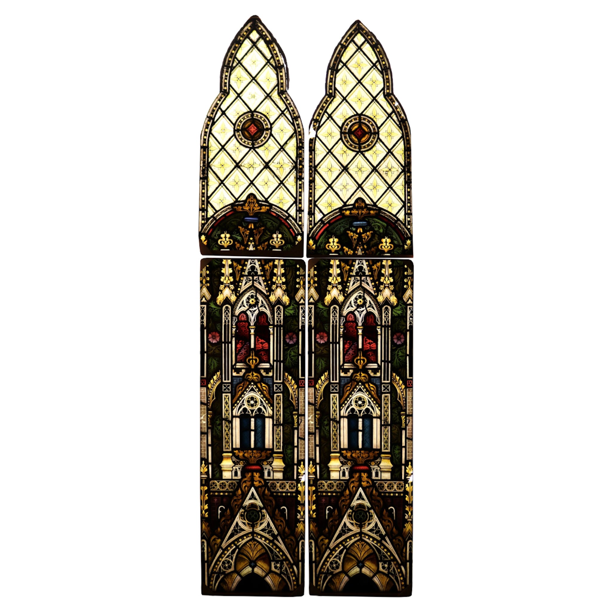 English Antique Stained Glass Windows