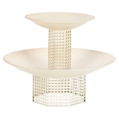 Josef Hoffman Enamel Metal Tiered Fruit Bowl by Bieffeplast, Italy