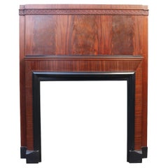 Original Art Deco Mahogany Mantel