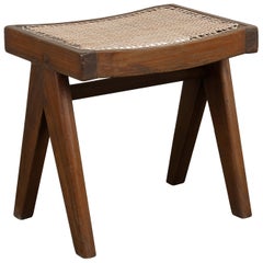 Pierre Jeanneret A-Legs Cane Stool Authentic Mid-Century Modern PJ-SI-34-A