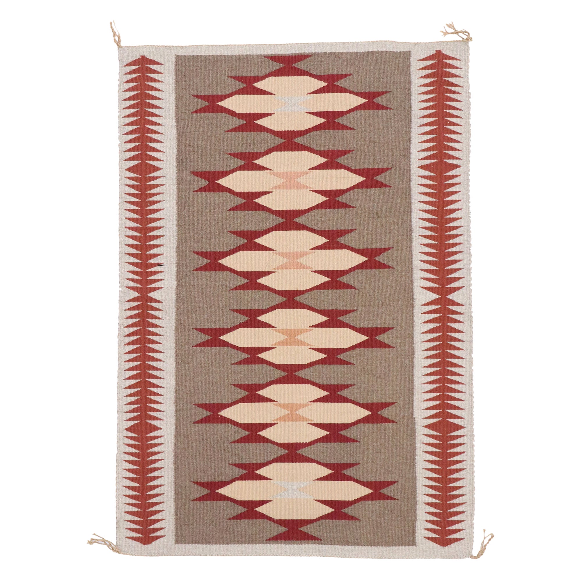 Vintage Navajo Kilim Rug with Southwestern Style