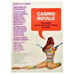 Original Vintage Film Poster James Bond Casino Royale 007 Tattoo Lady Movie Art