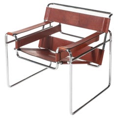 Marcel Breuer für Knoll Wassily Chair in cognacfarbenem Vollleder