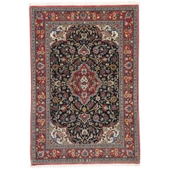 Vintage Persian Qum Rug with Neoclassical Art Nouveau Style