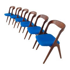 Set of 6 Vamo Sonderborg "Sonja" Teak Dining Chairs