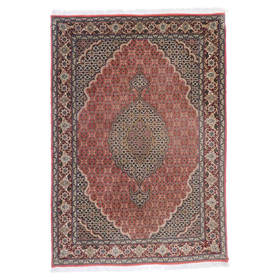 Vintage Persian Mahi Fish Design Tabriz Rug with Traditional Style For ...