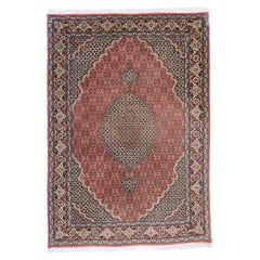 Used Persian Mahi Tabriz Rug with Neoclassical Victorian Style