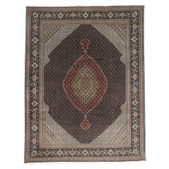 Vintage Persian Mahi Tabriz Rug with Neoclassical Victorian Style