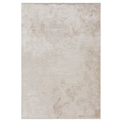 Modern Solid Color Cream Ivory Luxury Area Rug with Optional Fringe