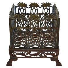 Vintage Square Decorative Footed Iron Plant Holder