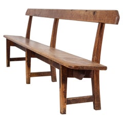 Antique 19thC Large Welsh Pine ‘Waiting Room’ Bench