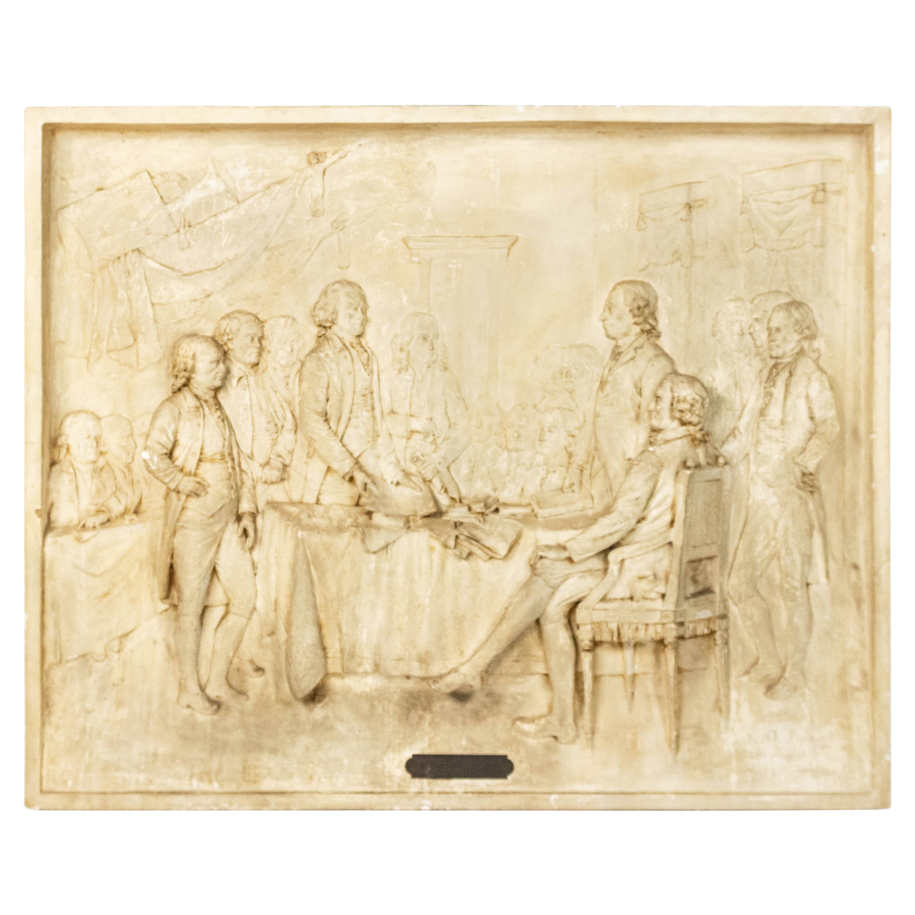 American Plaster Cast of the Signing of the Declaration of Independence For Sale