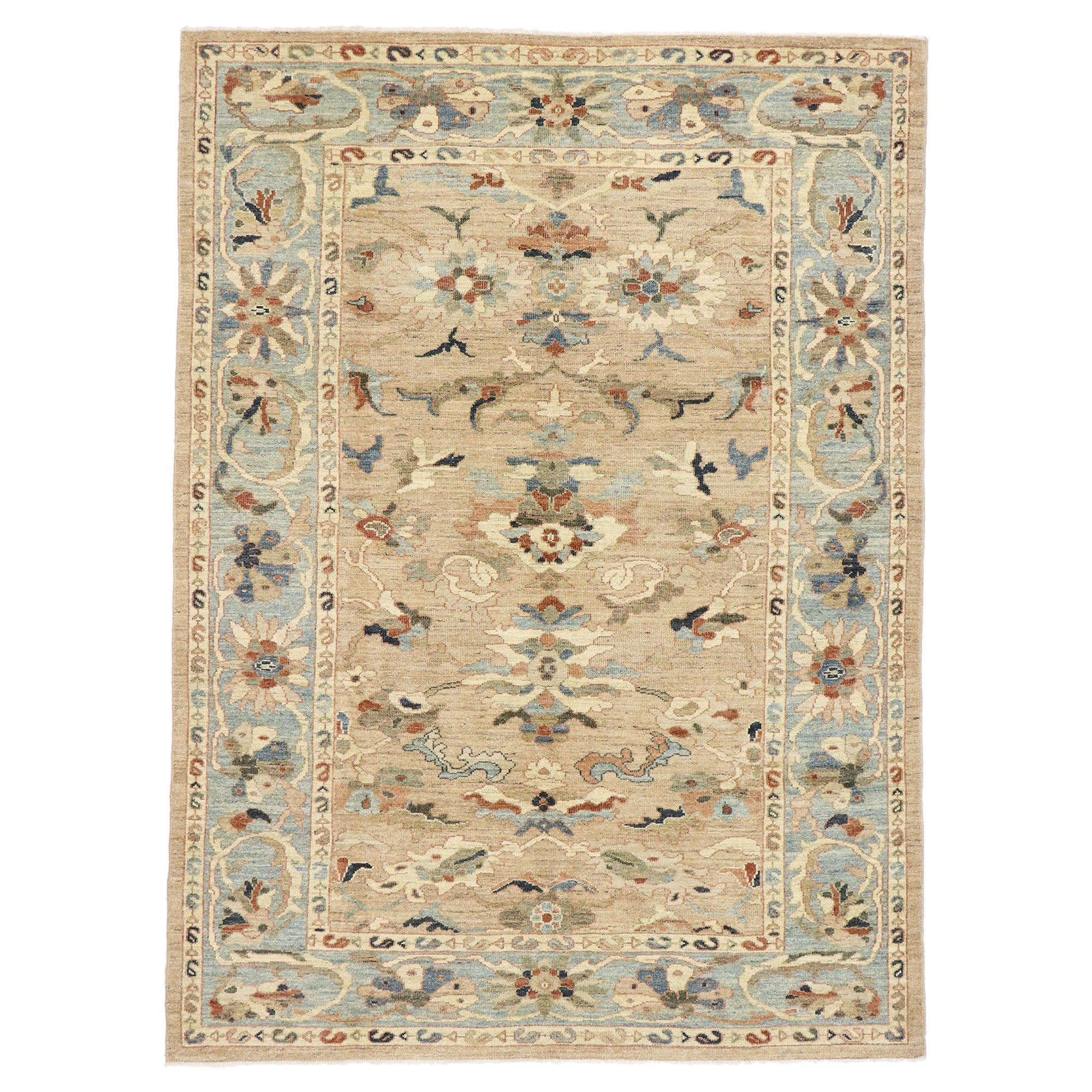 New Contemporary Persian Sultanabad Rug with Modern Style For Sale