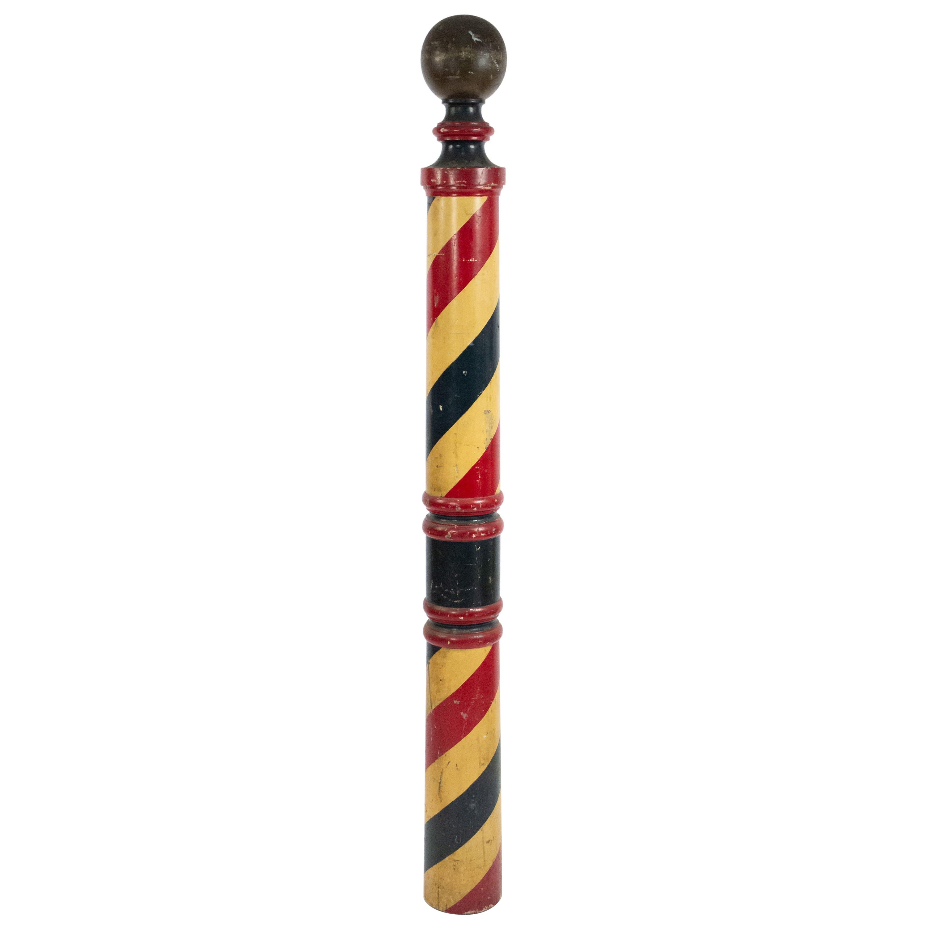 Folk Art American Country Barber Pole For Sale