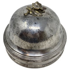 Antique Silver Plated Dome with Rose Detail