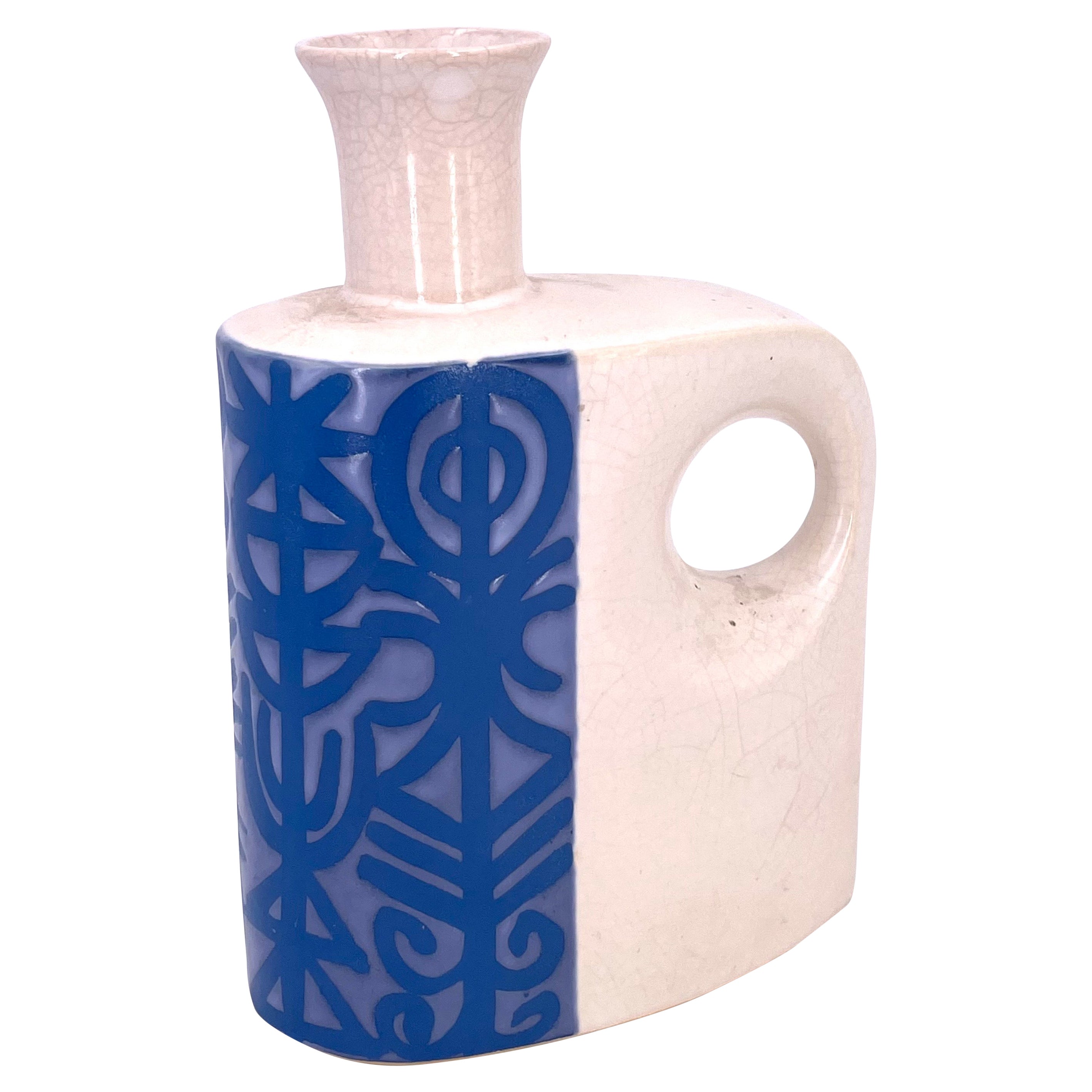 Mid-Century / Postmodern Ikebana Style Ceramic Vase