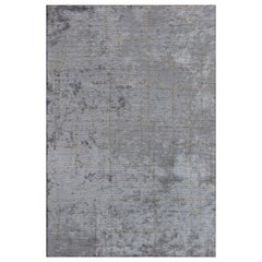 Modern Minimalist Pattern Silver Gray Beige 5x10 Gallery Runner Area Rug