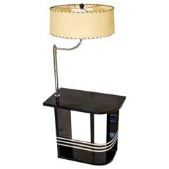 Art Deco End Table with Lamp