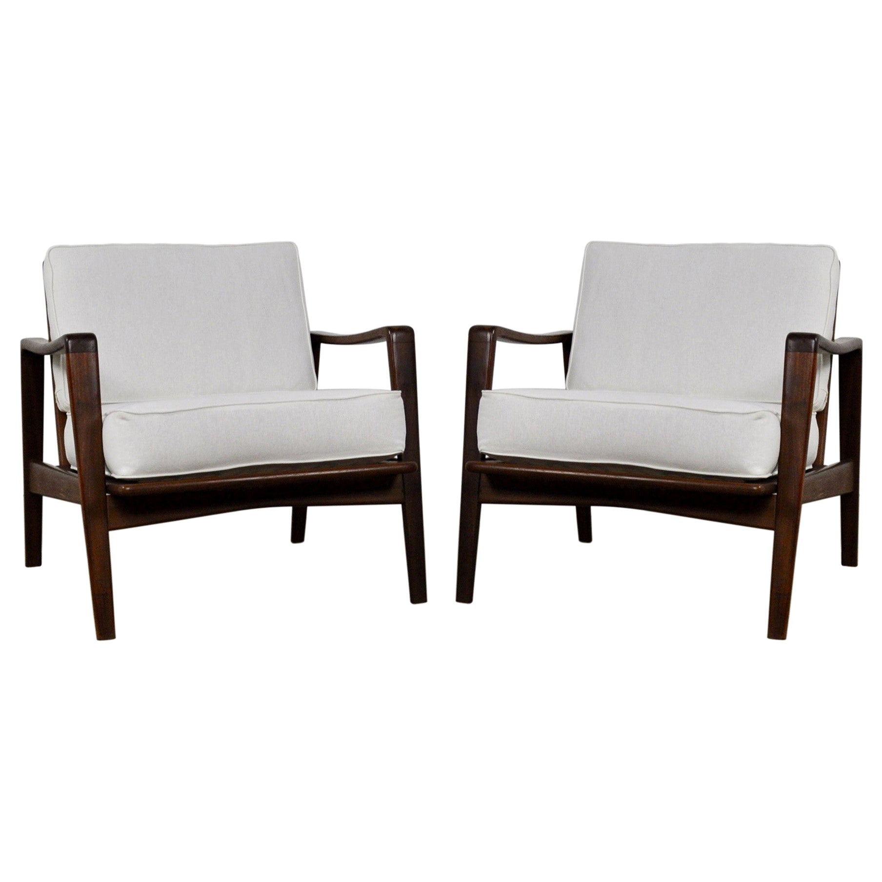 1960's Arne Wahl Iversen Easy Chairs by Komfort, Denmark For Sale