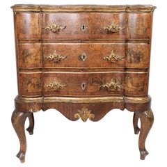 Antique Rococo Chest of Drawers in Walnut from Southern Germany Around the 1780s